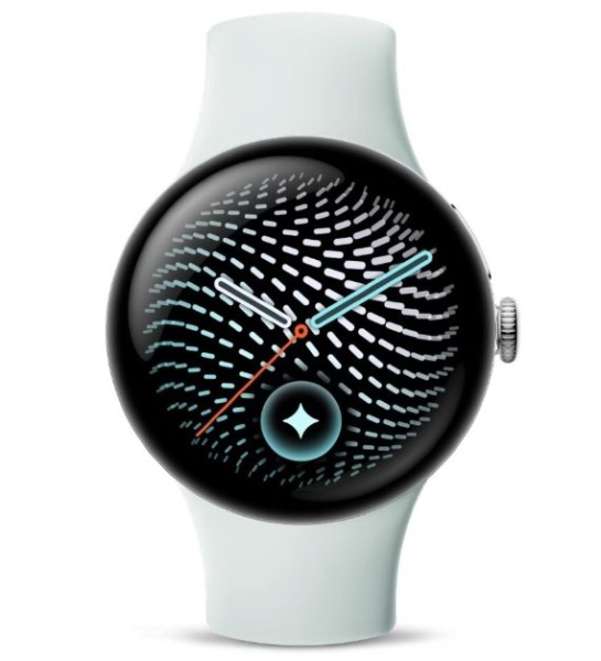 умные часы google pixel watch 5 45mm wi-fi серый (polished silver/fog)